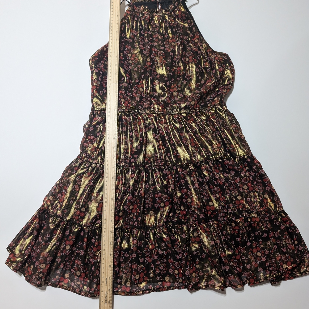 Trixxi Black and Gold Strapless Dress - Picture 5 of 9